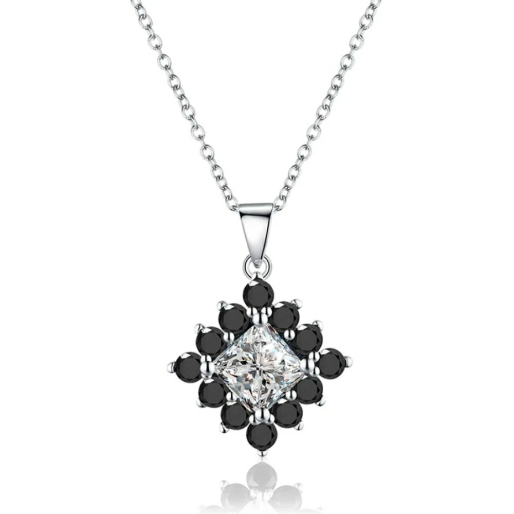 NWOT Cz and Black Spinel Necklace